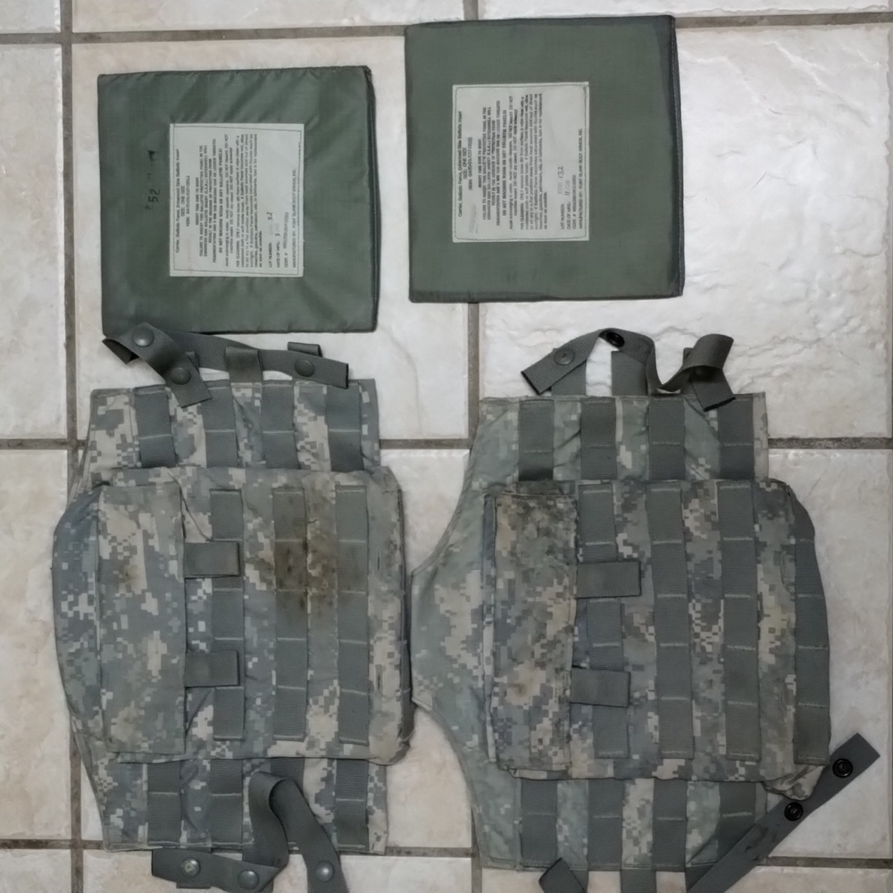 USGI ESBI side plate bags for OTV vest UCP retro fit ballistic armor IIIA